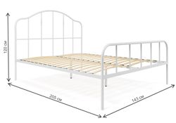 Полутораспальная кровать Милена 140х200 белая