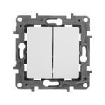 Выключатель 2х-клавишный 10А 250В белый ETIKA Legrand