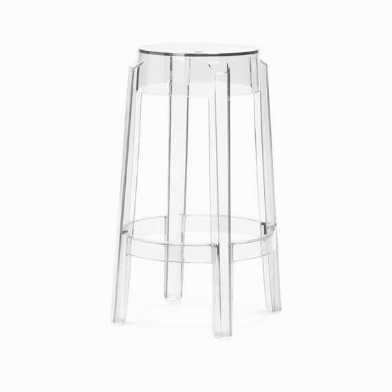 Полубарный стул Charly 65 см, прозрачный