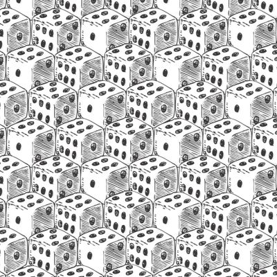 Игральные кубики. Черно-белый вариант