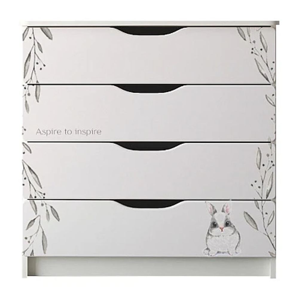 Комод детский с пеленальной доской Indigo Baby Line 800/4 ЛДСП, МДФ зайка