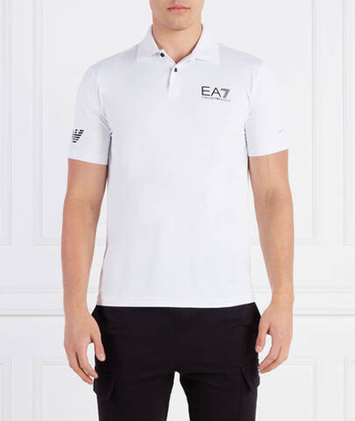 Поло EA7 - белый(8NPF23 PJEMZ)