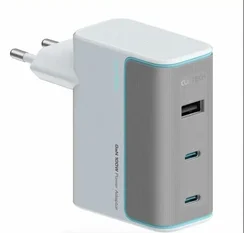 Быстрое зарядное устройство CUKTECH Gan 100W с кабелем USB C, 3-портовый PD, AD1003EU White