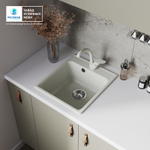 Мойка QUARTZBOND BOND-430 туман (белый), смеситель SKS2 белый