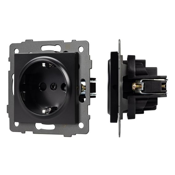 Механизм электрической розетки SCT-MEU1-PL-BK-V (250V, 16A) Arlight 049815