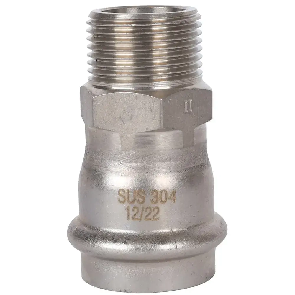 ROMMER Переходник с НР 28x3/4" из нержавеющей стали прессовой
