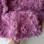 Фатин с объёмными розами Орхидея