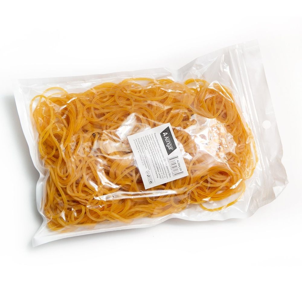 Резинки для денег банковские 38 мм, Alingar, 200 гр, каучуковые, зип - пакет, европодвес