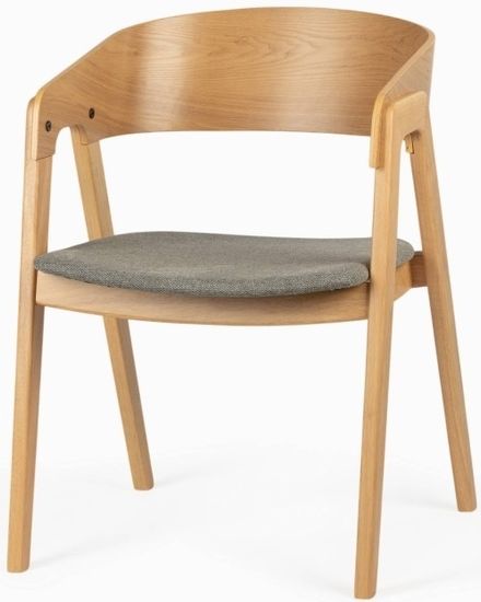 Стул Prerogative деревянный и светло-серая ткань