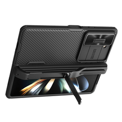 Чехол с держателем для S Pen на Samsung Galaxy Z Fold 5 от Nillkin, серия CamShield Fold Case-Pen Holder Version, с сдвижной шторкой для камеры