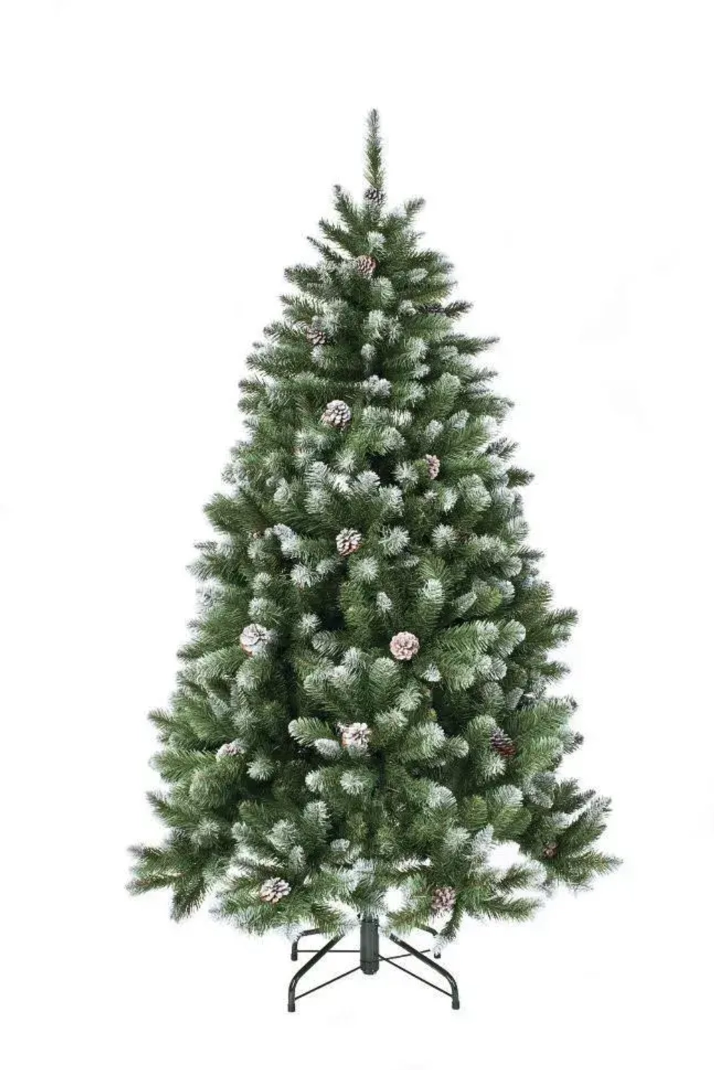 Елка Императрица заснеженная с шишками 305 см., мягкая хвоя, интерьерная, ПВХ, Triumph Tree (73086)