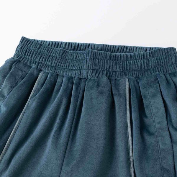 Брюки Велюровые Puff темно-синие - фото 6