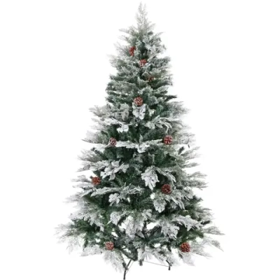 Ёлка «Таинственный лес» 180 см, (780 веток), ПВХ,леска,резина шишки, белое напыление