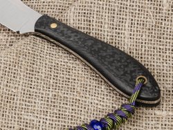 Нож для бушкрафта "Канадец XL", сталь VG-10/Elmax, рукоять карбон (черный спейсер)