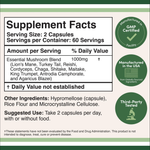 Double Wood Supplements - Mushroom Max - 120 x 500 mg capsules
