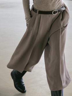 Massimo Dutti Длинные струящиеся бермуды с широкими штанинами, коричневый