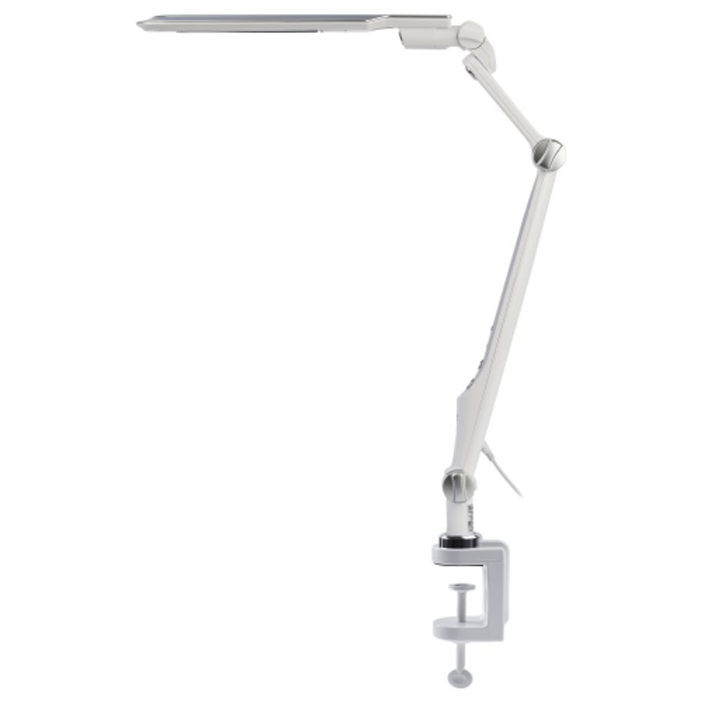 Настольный светильник ЭРА NLED-496-12W-S светодиодный на струбцине серебро