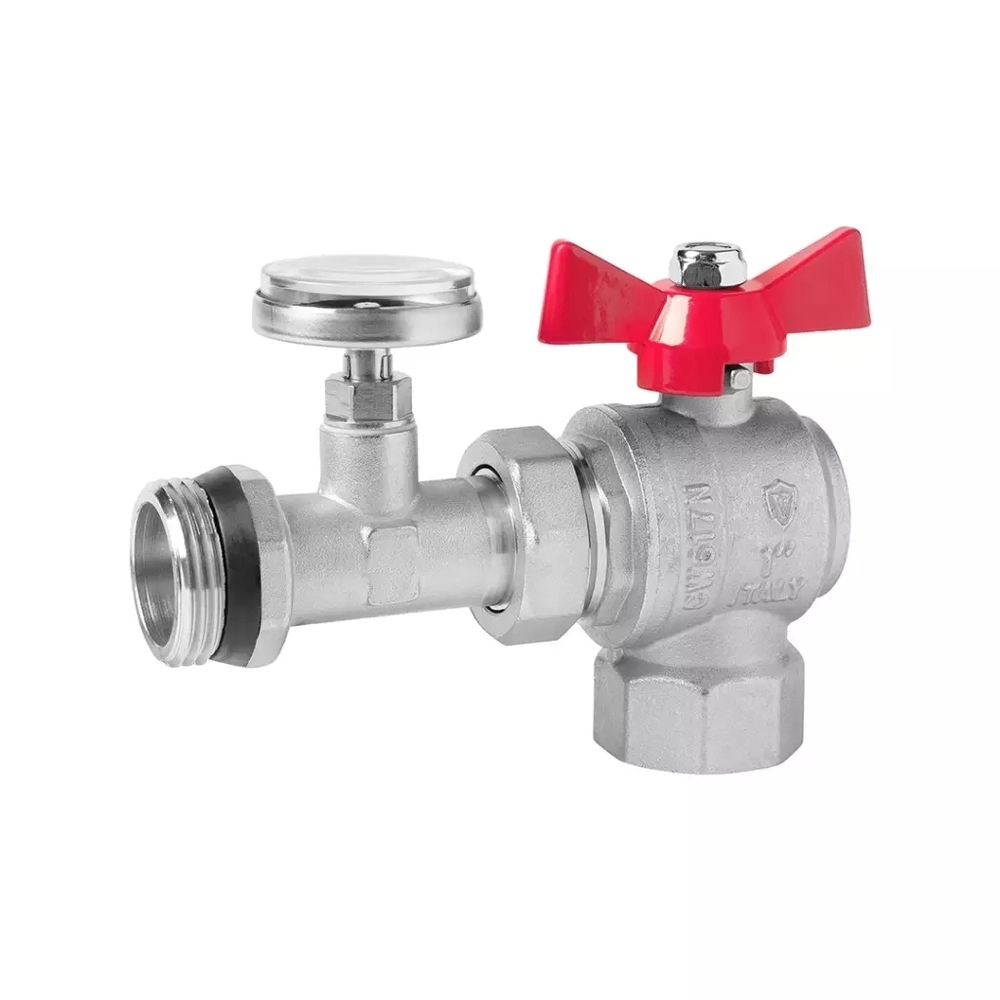 Комплект кранов д/коллек.групп угловой с терм. 1" VIEIR VR1105