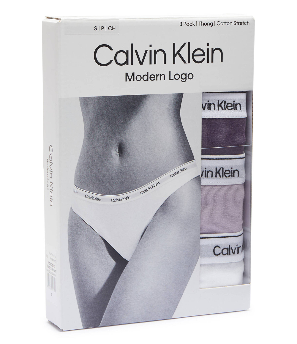 Стринги 3 пары Calvin Klein Underwear - черный(000QD5209E)
