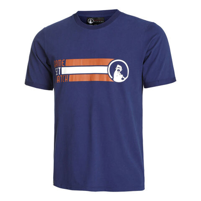 Мужское теннисное поло Quiet Please Retro Block T-Shirt Men - Dark Blue, Multicoloured