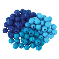 Бусины для творчества "Шарики", 8мм, 30г, (бирюз, св.голуб, голуб), ОСТРОВ СОКРОВИЩ