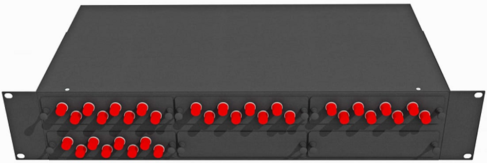 Кросс оптический стоечный  TopLAN КРС-Top-2U-32FC/U-OS2-BK