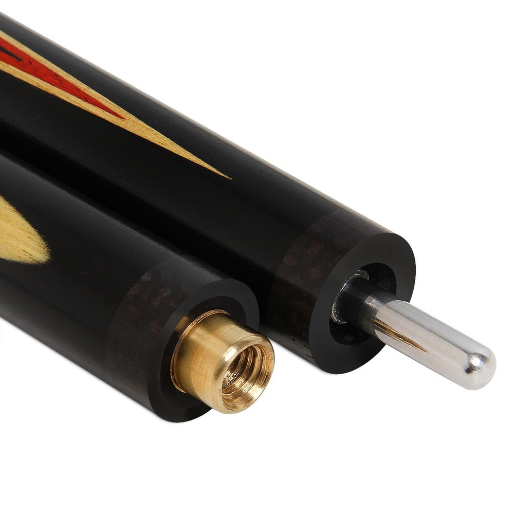 Бильярдный Кий для русского бильярда Луч двухсоставной (черный граб, лимонник, падук)