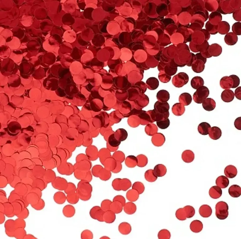 Латексный шар с мелким красным конфетти, 36 см