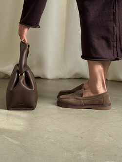 Лоферы из натуральной замши