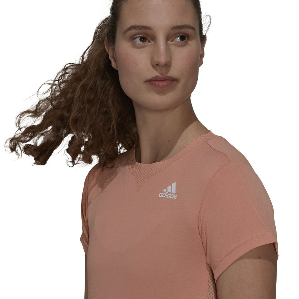 Женская теннисная футболка Adidas HEAT.RDY Tee W - ambient blush/black