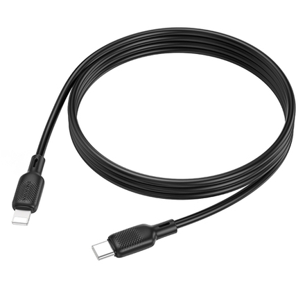 Кабель Lightning -TypeC BOROFONE BX113 PD 27W Silicone (черный) 1м