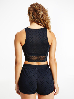 Женские теннисные шорты Tommy Hilfiger RW Terry Polka Dot Short - Turquoise
