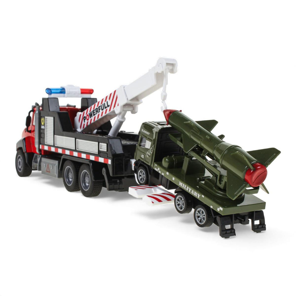 Автовоз 19*8*5,5см. + военная машинка, в ассорт. коробка W2213-19