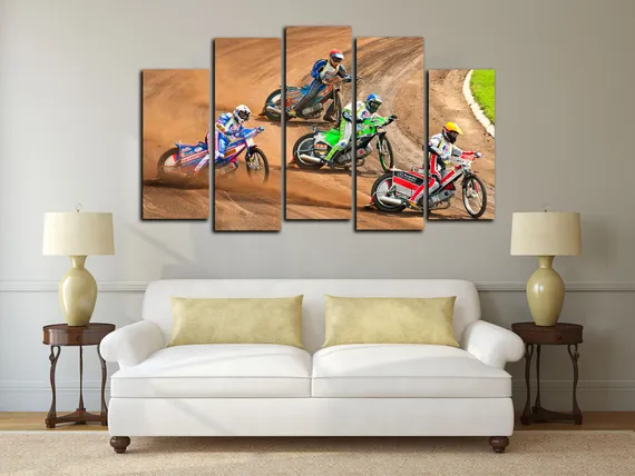 Модульная картина "Четыре байкера"