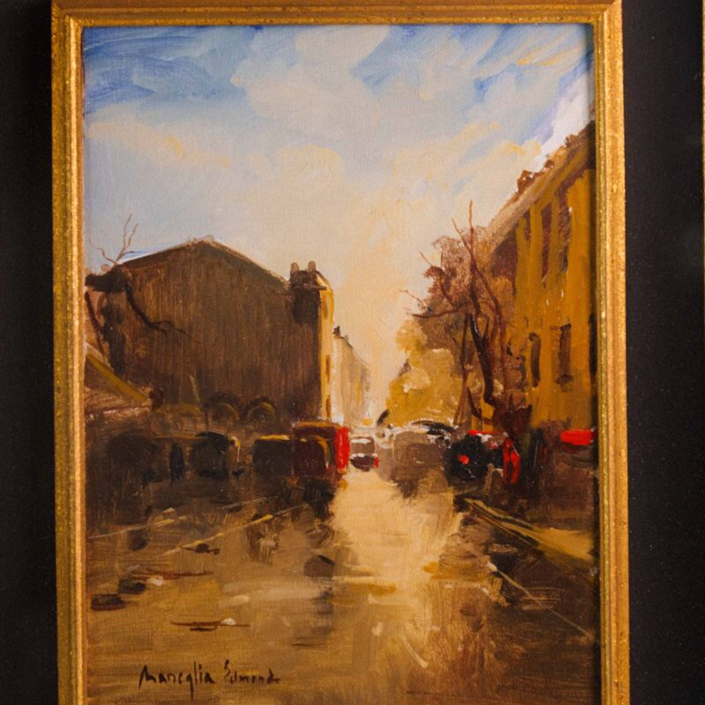 Картина «Город на закате»