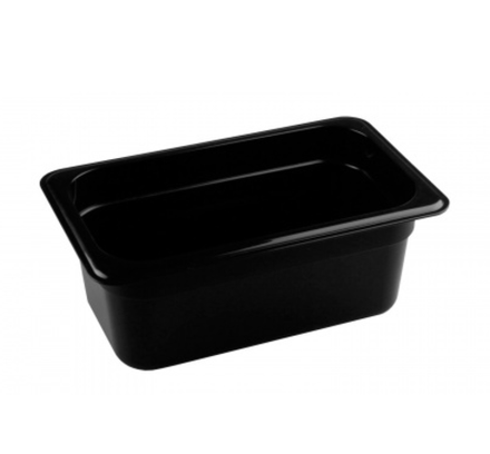 Гастроемкость 1/4 h=100 п/п черная без крышки