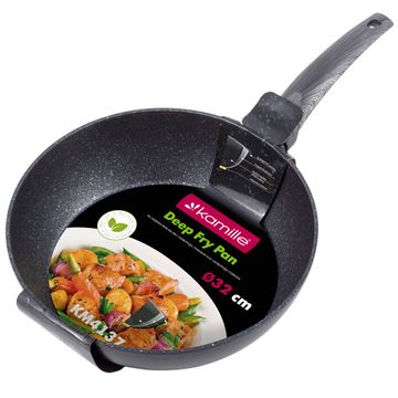 Сотейник 32 см. из кованного алюминия Kamille KM-4137 с мраморным покрытием