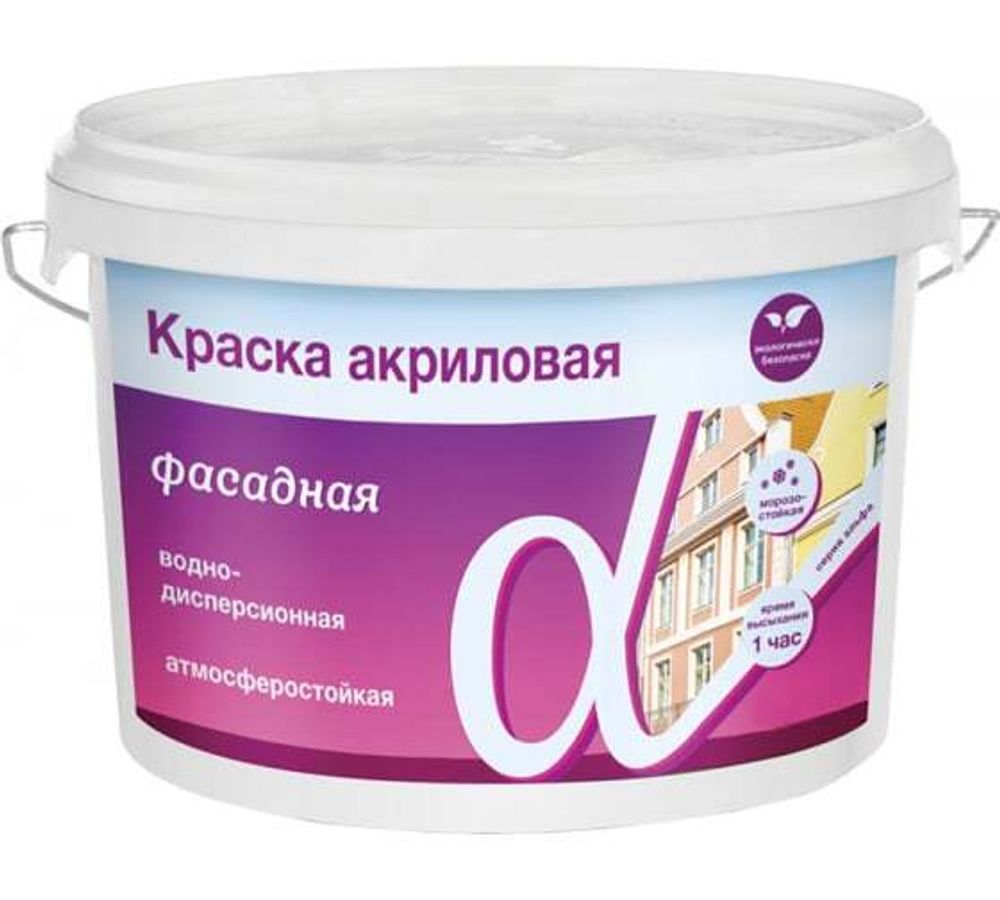 Краска В/Д 3кг фасадная Альфа