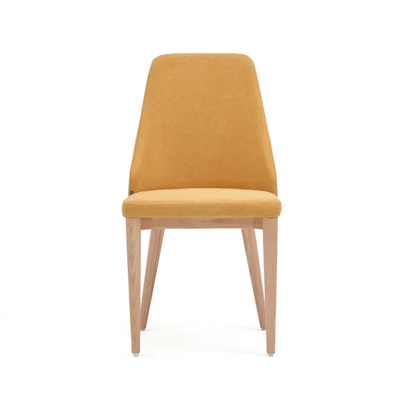 Стул Rosie желтый с ножками из массива ясеня