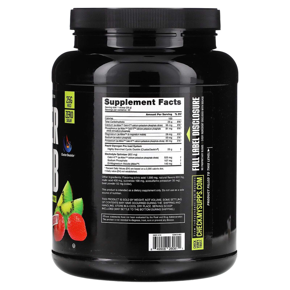 NutraBio, Super Carb, киви и клубника, 840 г (1,9 фунта)