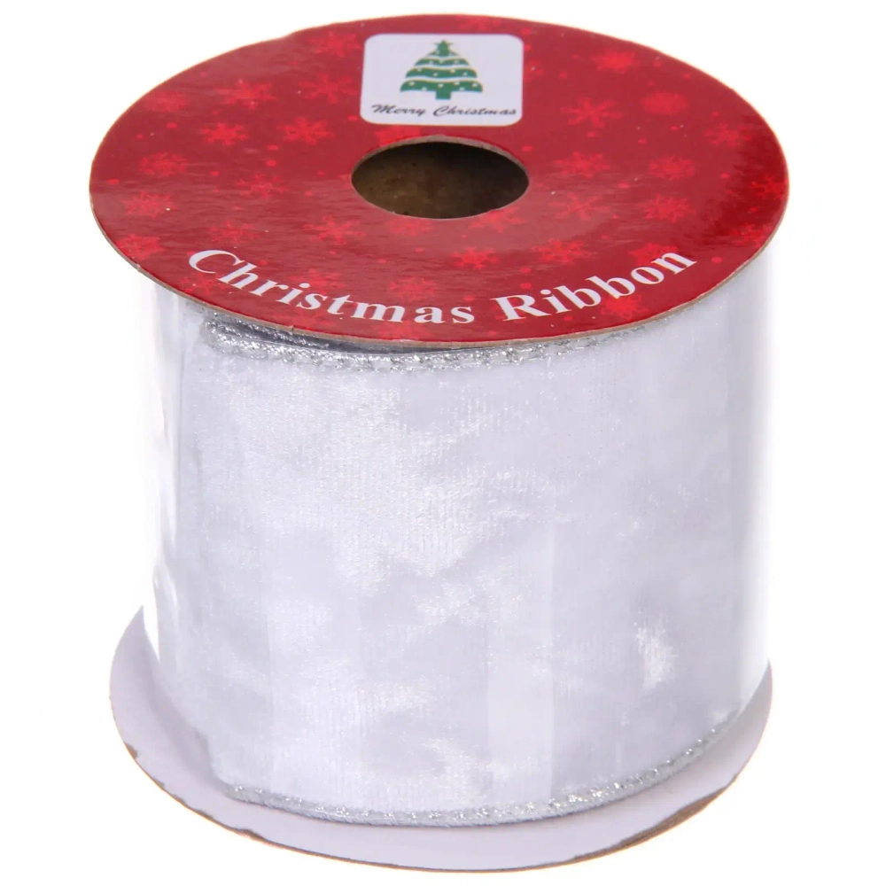 Лента для декорирования «Мгновение» 6,3 см, 2,7 м, Белый