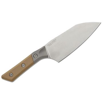 Нож кухонный Microtech Santoku 3200B-10CE  с клинком из стали M390MK, рукоять G10 / Titan