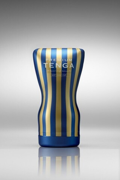 Мастурбатор TENGA PREMIUM Soft Case CUP (Цвет: синий, золотой)