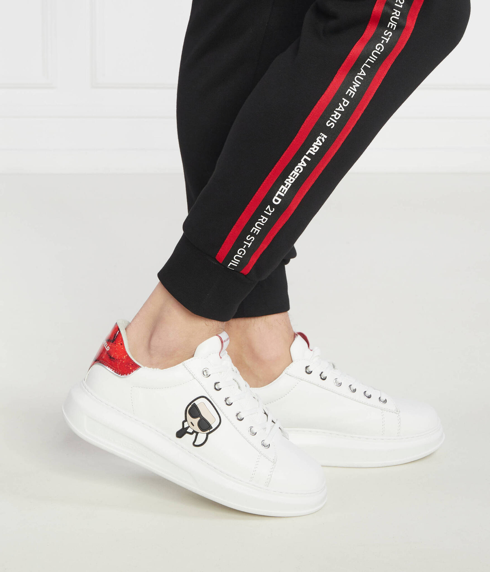 Кожаные кроссовки onyx heel Karl Lagerfeld - белый(KL52533)