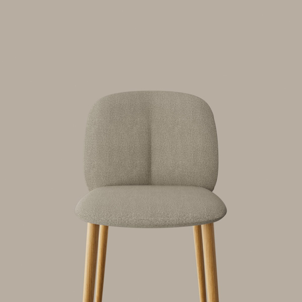 Стул с обивкой Scab Design Natural Mentha Pop, натуральный дуб, тортора