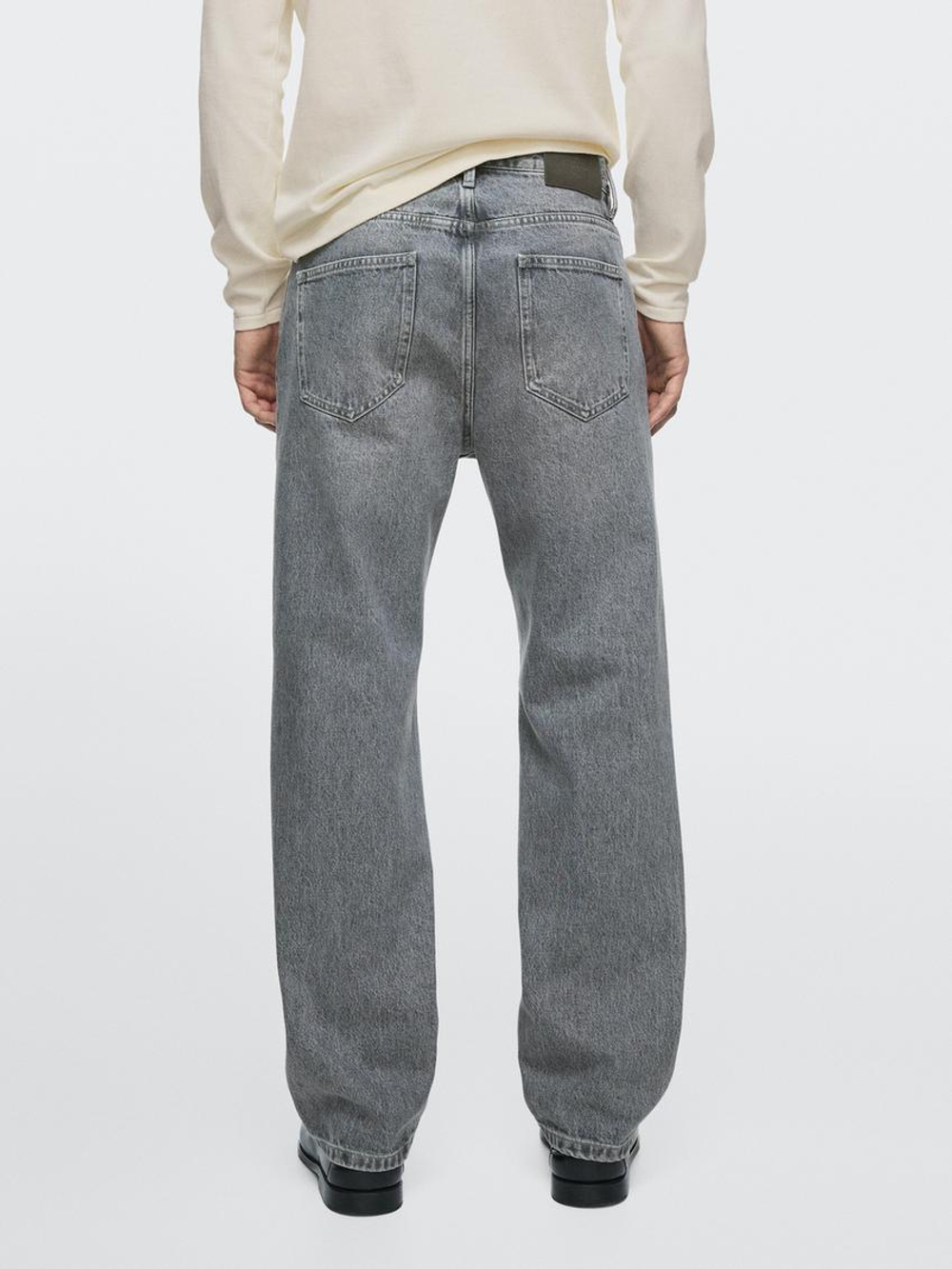 Massimo Dutti Джинсы прямого кроя, сине-серый