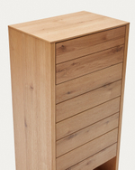 Alguema Комод с 3 ящиками из дубового шпона с натуральной отделкой 60 x 120 см