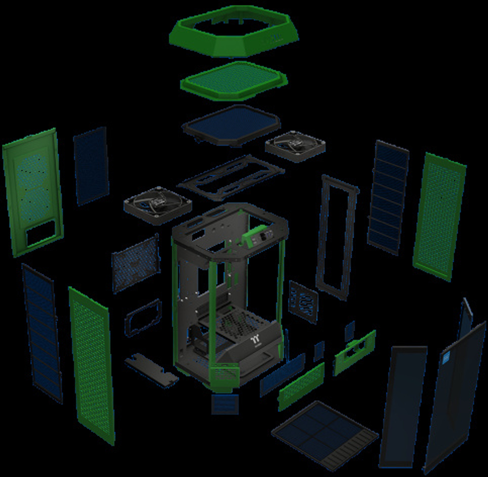 Корпус mini-ITX Thermaltake The Tower 300 Racing Green