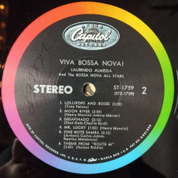 Винтажная виниловая пластинка LP Laurindo Almeida Viva Bossa Nova (USA 1962)