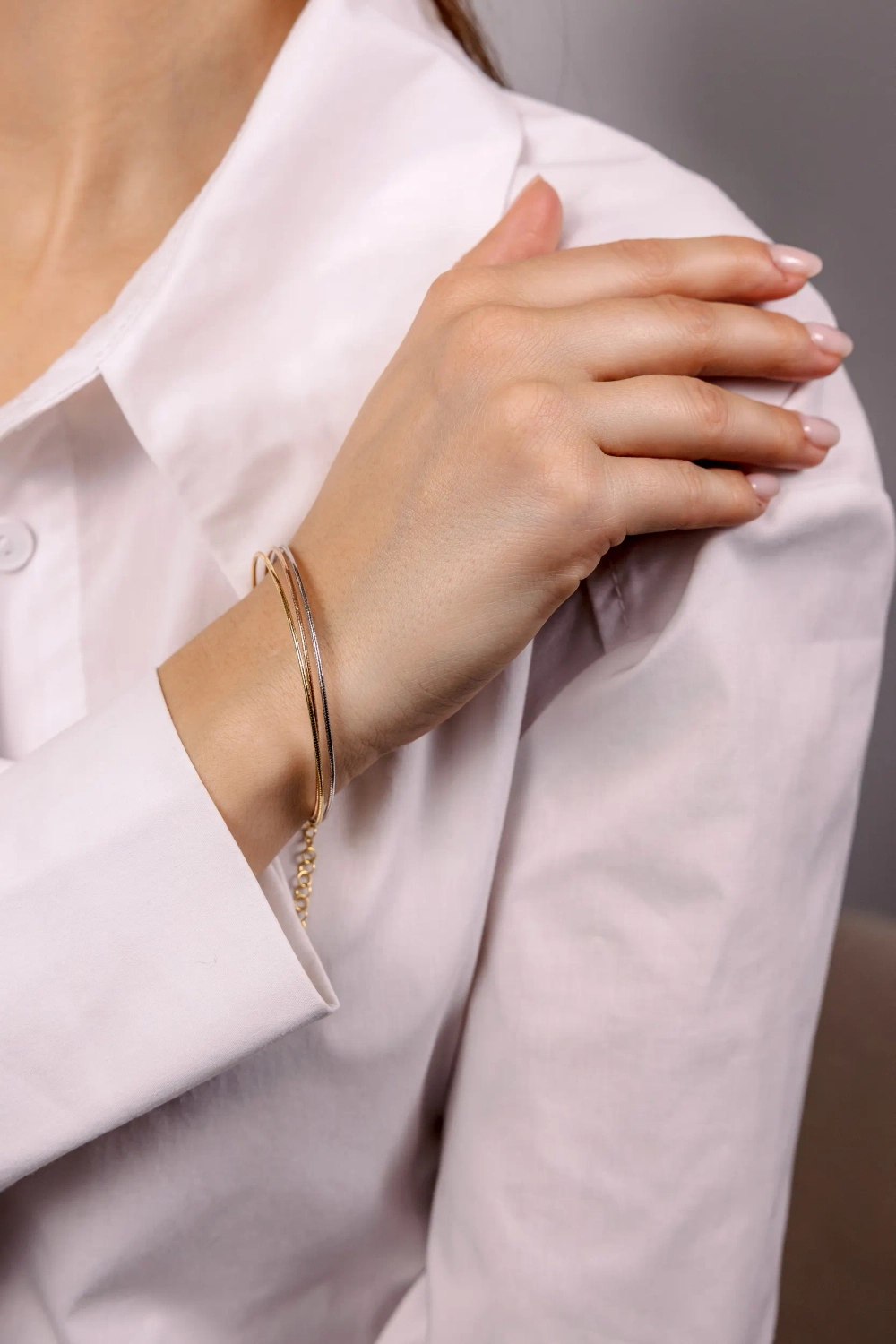 Полужесткий браслет триколор